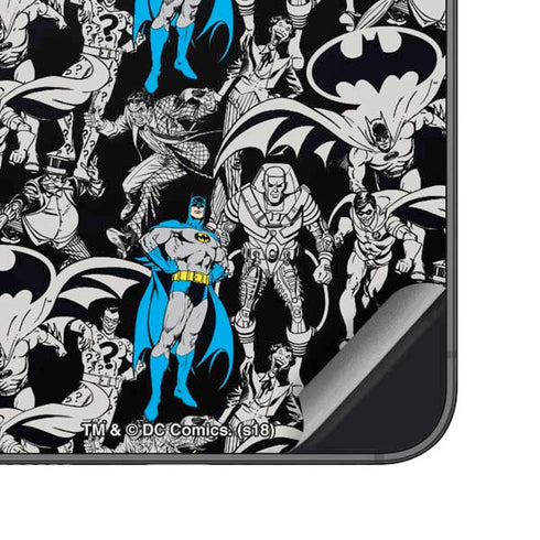 DC Comics Batman Characters Action Poses Print Galaxy S25 Skin